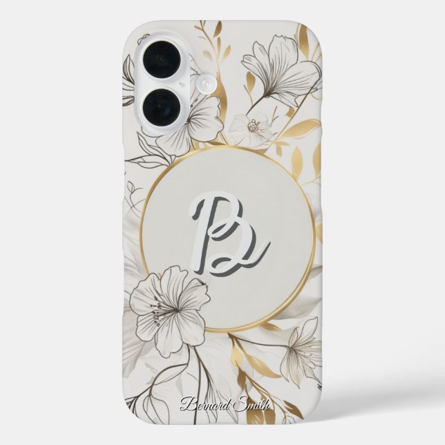 Elegant Gold Floral | Chic Botanical Design Case-Mate iPhone Hülle (Rückseite)