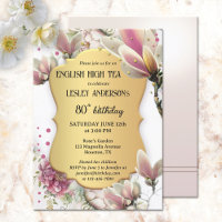 Elegant Gold Floral English High Tea