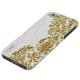 Elegant Gold Floral Lace White Damasks Case-Mate iPhone Hülle (Oberseite)