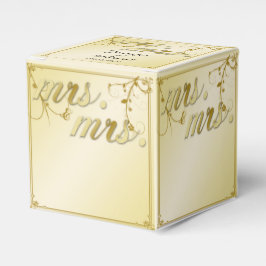 Elegant Gold Floral Mrs. Gastgeschenk Hochzeit Box Geschenkschachtel