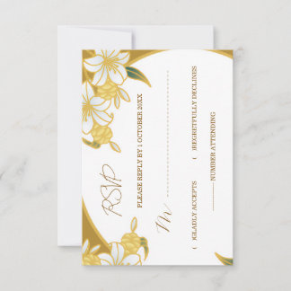 Elegant Gold Floral RSVP Card – Luxury Wedding &  Karte