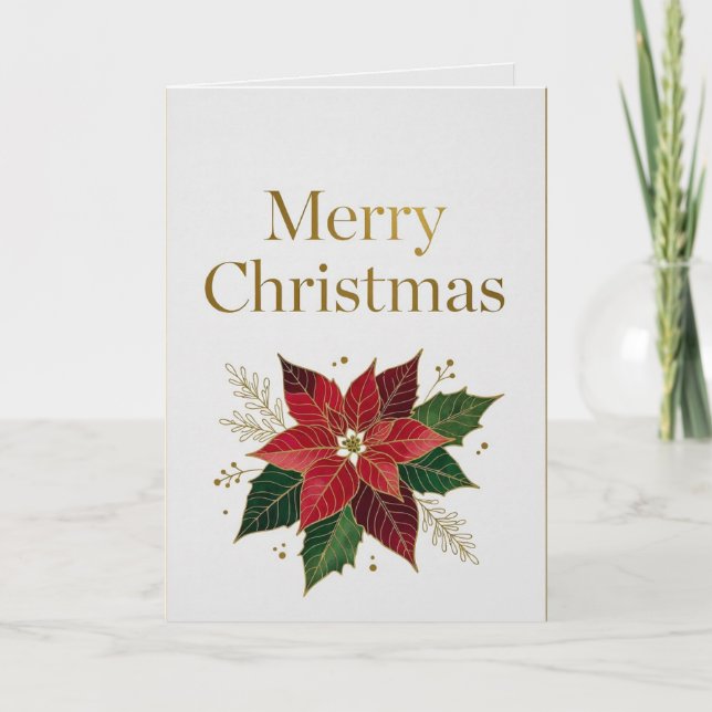 Elegant Gold Foil Merry Christmas Card Karte (Vorderseite)