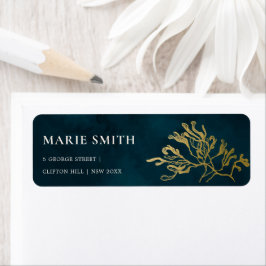 ELEGANT GOLD FOIL NAVY UNTERWASSER MEERESWEED WEDD