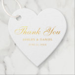 Elegant Gold Foil Wedding Vielen Dank Geschenkanhänger<br><div class="desc">Elegant Gold Foil Script Wedding Danke für die Tags</div>