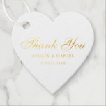 Elegant Gold Foil Wedding Vielen Dank Geschenkanhänger<br><div class="desc">Elegant Gold Foil Script Wedding Danke für die Tags</div>