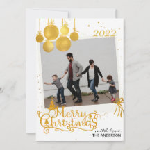 Elegant Gold Frohe Weihnachtskarte