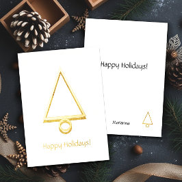 Elegant Gold Frohe Weihnachtsreise Folieneinladung