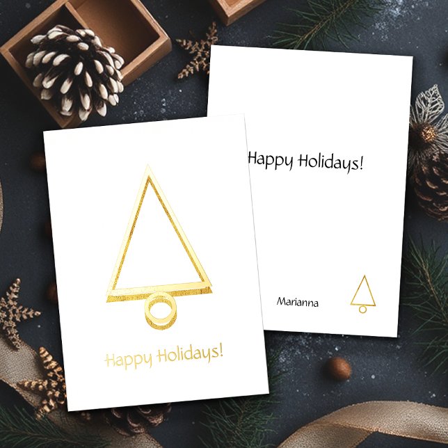 Elegant Gold Frohe Weihnachtsreise Folieneinladung (Von Creator hochgeladen)