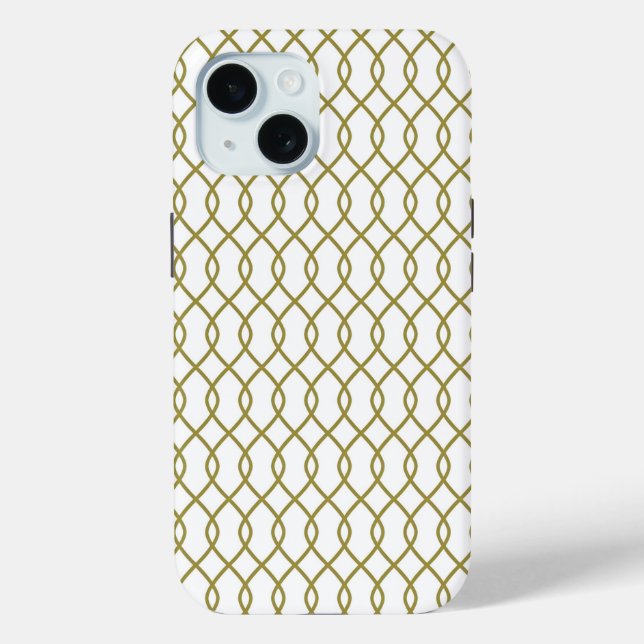 Elegant Gold Geometric Muster iPhone Fall 15 Case-Mate iPhone Hülle (Rückseite)