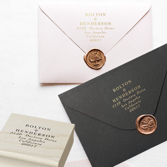 Elegant Gold Glitz Floral Wreath Wedding Gummistempel (Von Creator hochgeladen)