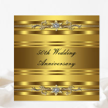 Elegant Gold Golden 50. Hochzeitstag Jubiläum
