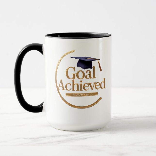 Elegant Gold Grad Tasse (Links)