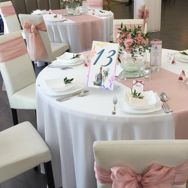 Elegant Gold Greenery Botanical Wedding Table Numb Sockelschild (Von Creator hochgeladen)