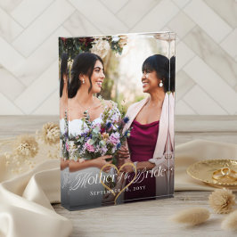 Elegant Gold Heart Mother of the Bride Keepake Fotoblock
