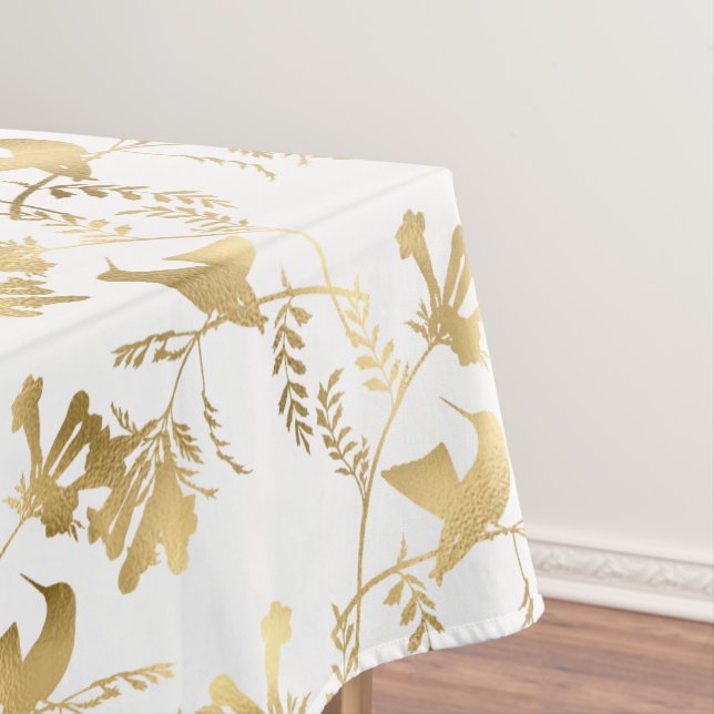 Elegant Gold Hummingbirds Glam Tischdecke (Beispiel)