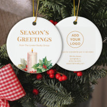 Elegant Gold Logo Real Estate Ornament