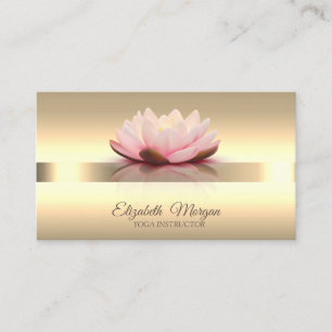 Elegant Gold Lotus Blume Yoga Instructor Visitenkarte
