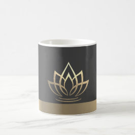 Elegant Gold Lotus, Yoga Kaffeetasse