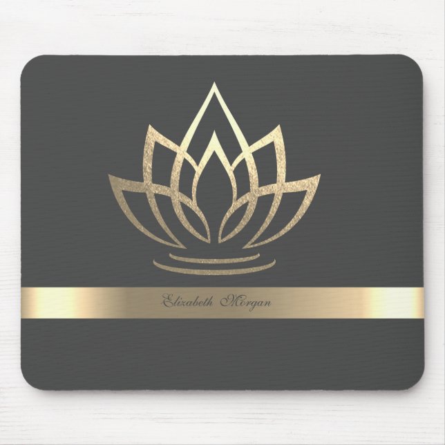 Elegant Gold Lotus, Yoga Mousepad (Vorne)