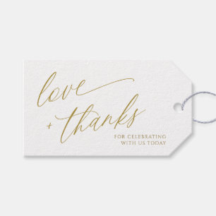 Elegant Gold Modern Wedding Vielen Dank für Ihre U Geschenkanhänger