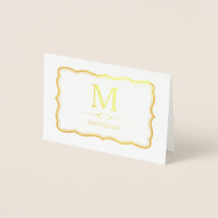 Elegant Gold Monogram Folienkarte