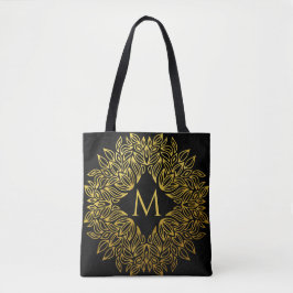 Elegant Gold Monogram Mandala Luxury