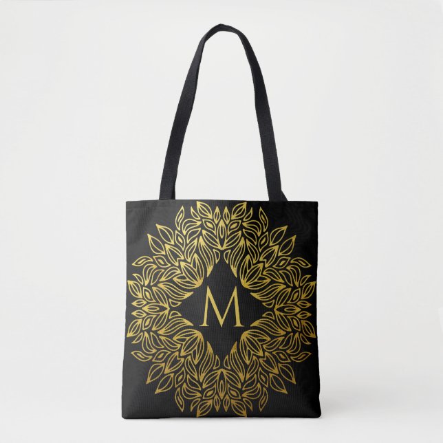Elegant Gold Monogram Mandala Luxury (Vorderseite)