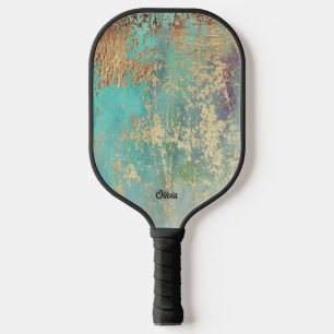 Elegant Gold Monogram Pickleball Schläger
