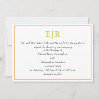 Elegant Gold Monogram Royal Wedding