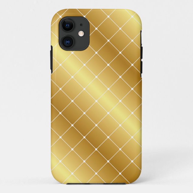 Elegant Gold Muster iPhone Case (Rückseite)