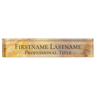 Elegant Gold Namensplakette