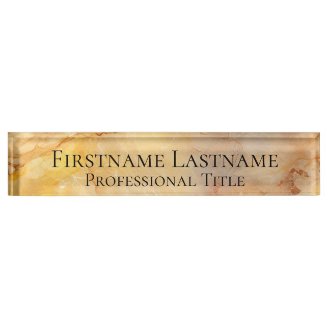Elegant Gold Namensplakette (Vorderseite)