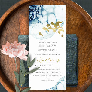 ELEGANT GOLD NAVY UNTERWASSER MEER FISCH HOCHZEIT EINLADUNG