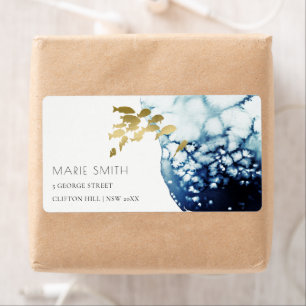 ELEGANT GOLD NAVY UNTERWASSER-MEERESFISCHADRESSE