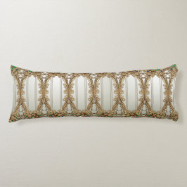 Elegant Gold Ornate Body Pillow Seitenschläferkissen