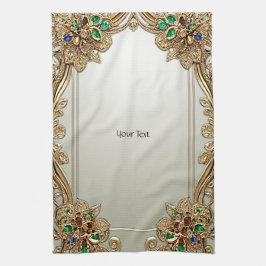 Elegant Gold Ornate Kitchen Towels Geschirrtuch