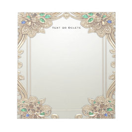 Elegant Gold Ornate Notepad Notizblock