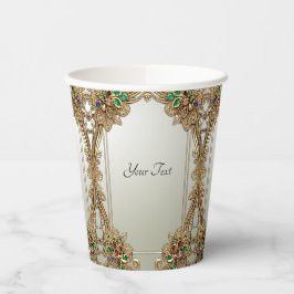Elegant Gold Ornate Paper cup Pappbecher