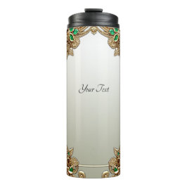 Elegant Gold Ornate Thermal Tumbler Thermosbecher