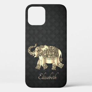 Elegant Gold Paisley Elephant, Damaske Personalisi Case-Mate iPhone Hülle