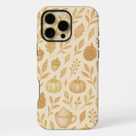 Elegant Gold Phone Cover For Fall iPhone 16 Pro Max Hülle
