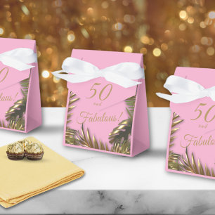 Elegant Gold Pink 50 Fantastisches Geburtstagsgesc Geschenkschachtel