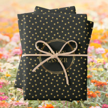 Elegant Gold Polka Dots Christlich Happy Oaster