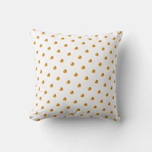 Elegant Gold Polka Dots Kissen
