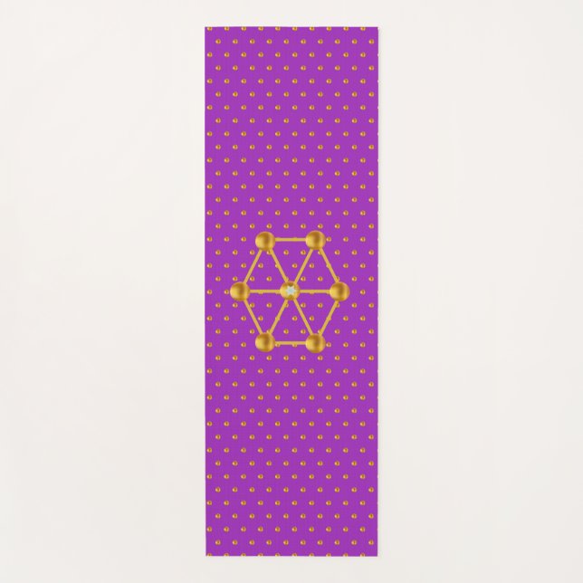Elegant Gold Polka Dots Yogamatte (Vorderseite)