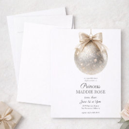 Elegant Gold Princess Birthday Invitation Einladung