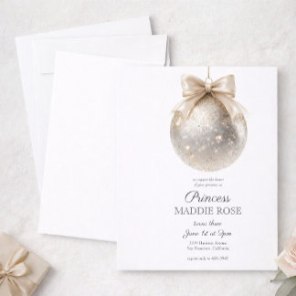 Elegant Gold Princess Birthday Invitation Einladung