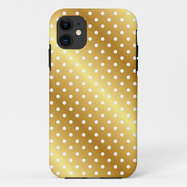 Elegant Gold Punkt iPhone Case (Rückseite)