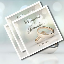 Elegant Gold Rings Simple Wedding Serviette