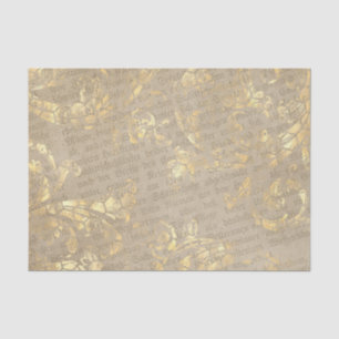 Elegant Gold Scrolls Seidenpapier
